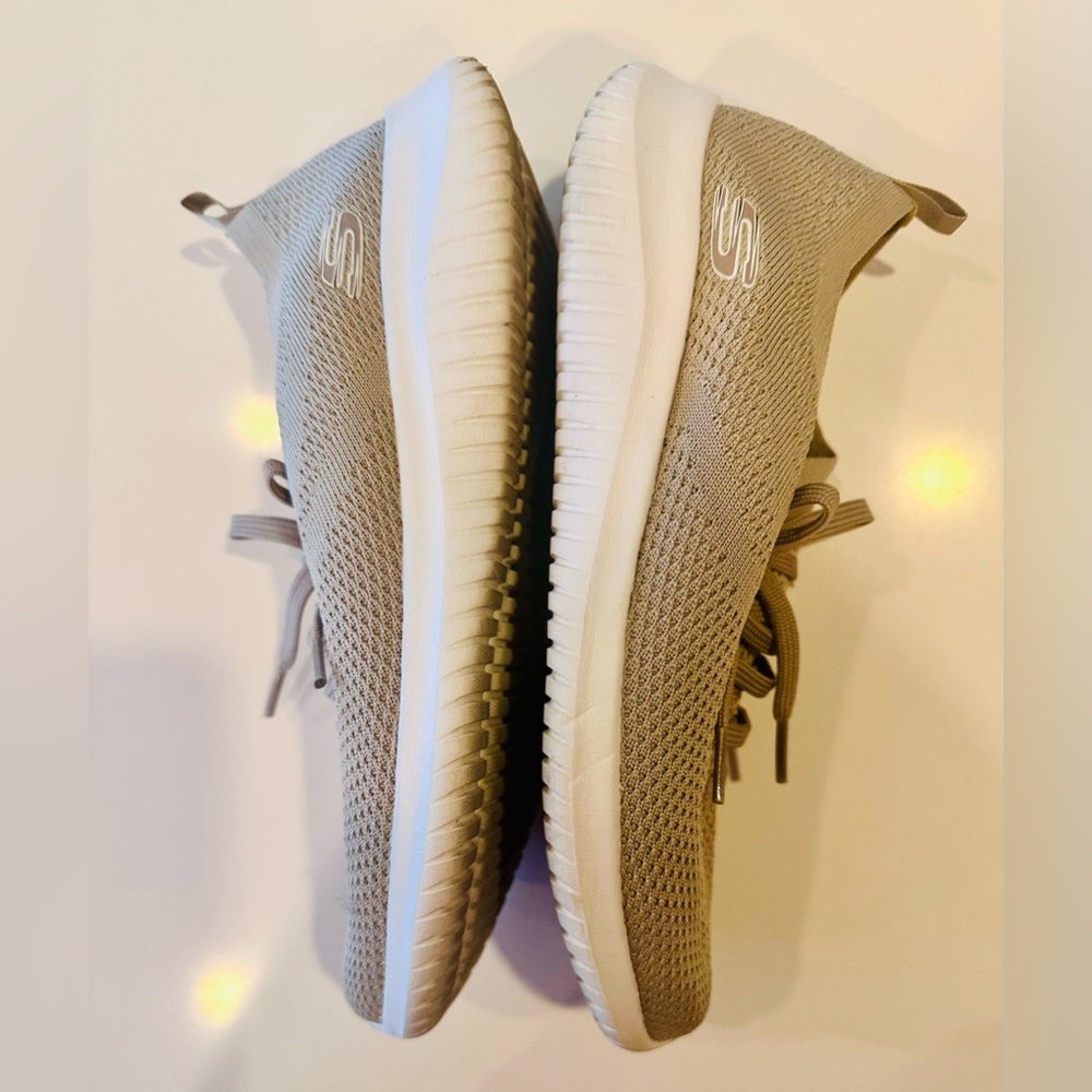 Skechers Air Cooled Memory Foam Sneakers 10 Tan Comfort Walking Casual Shoes - Picture 4 of 10